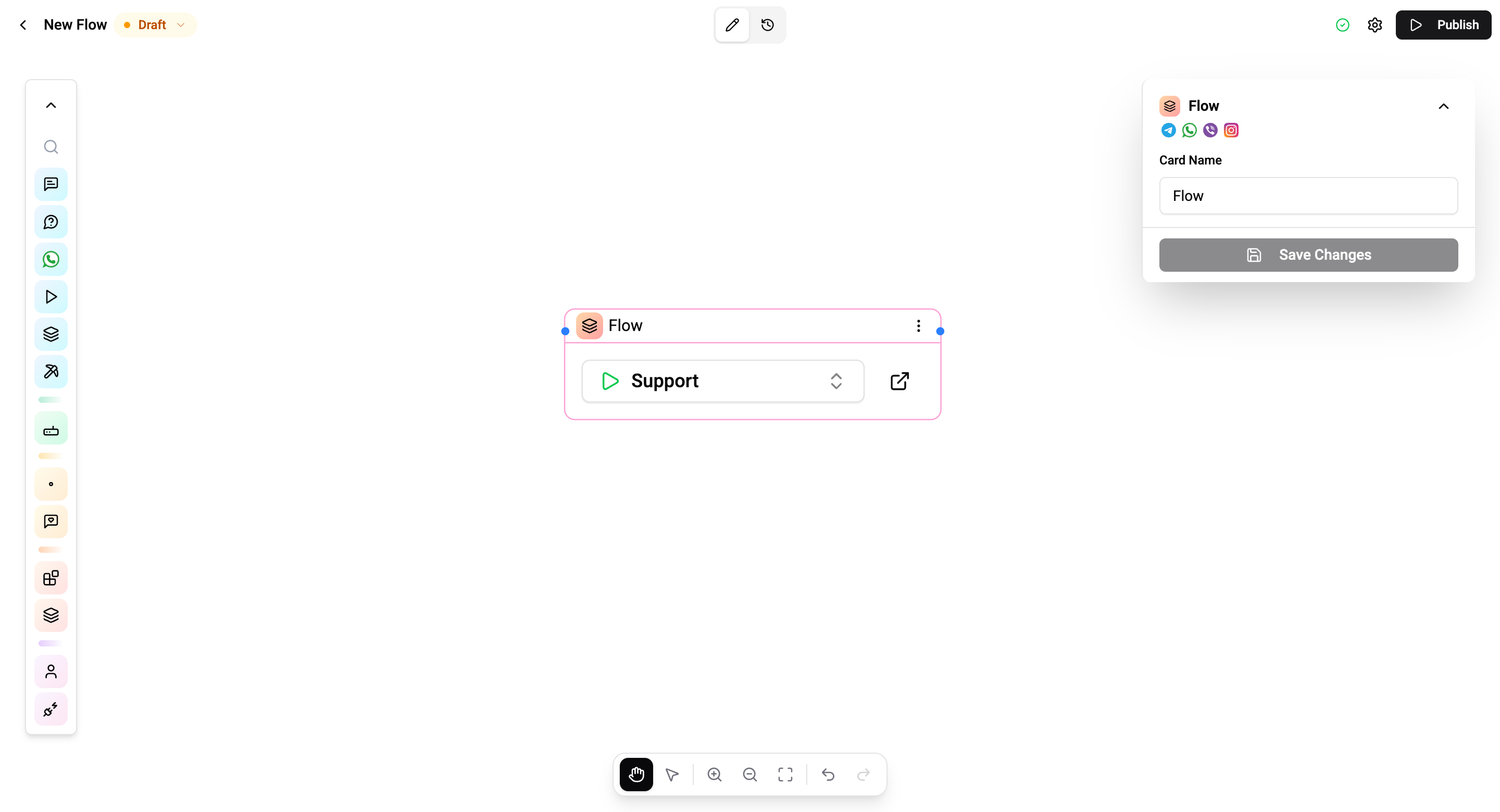 Sub-flow card