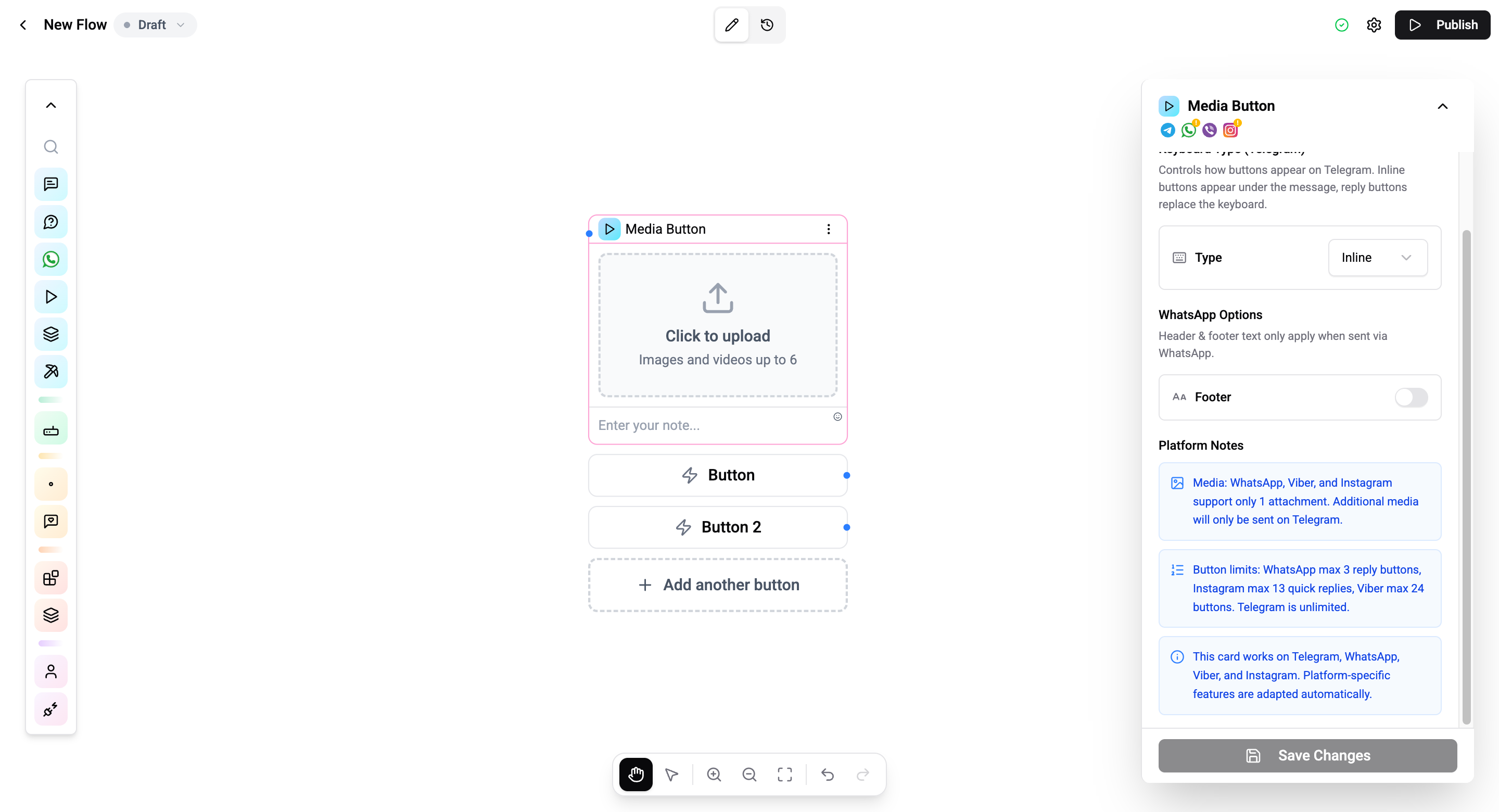 Media Button card configuration