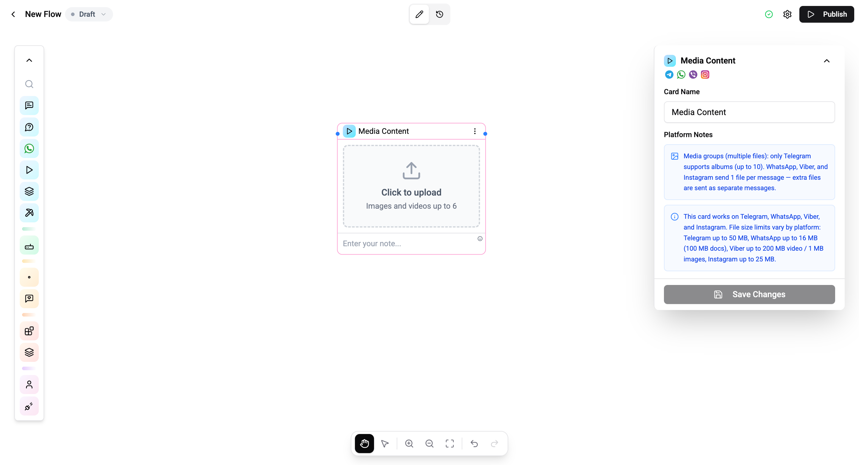 Media card configuration