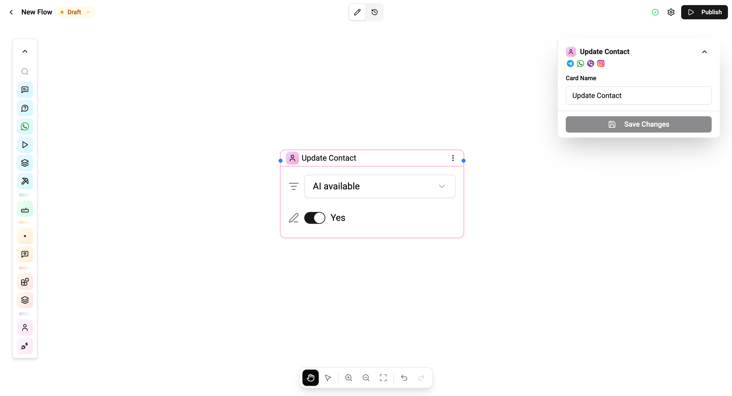 Update Contact card configuration