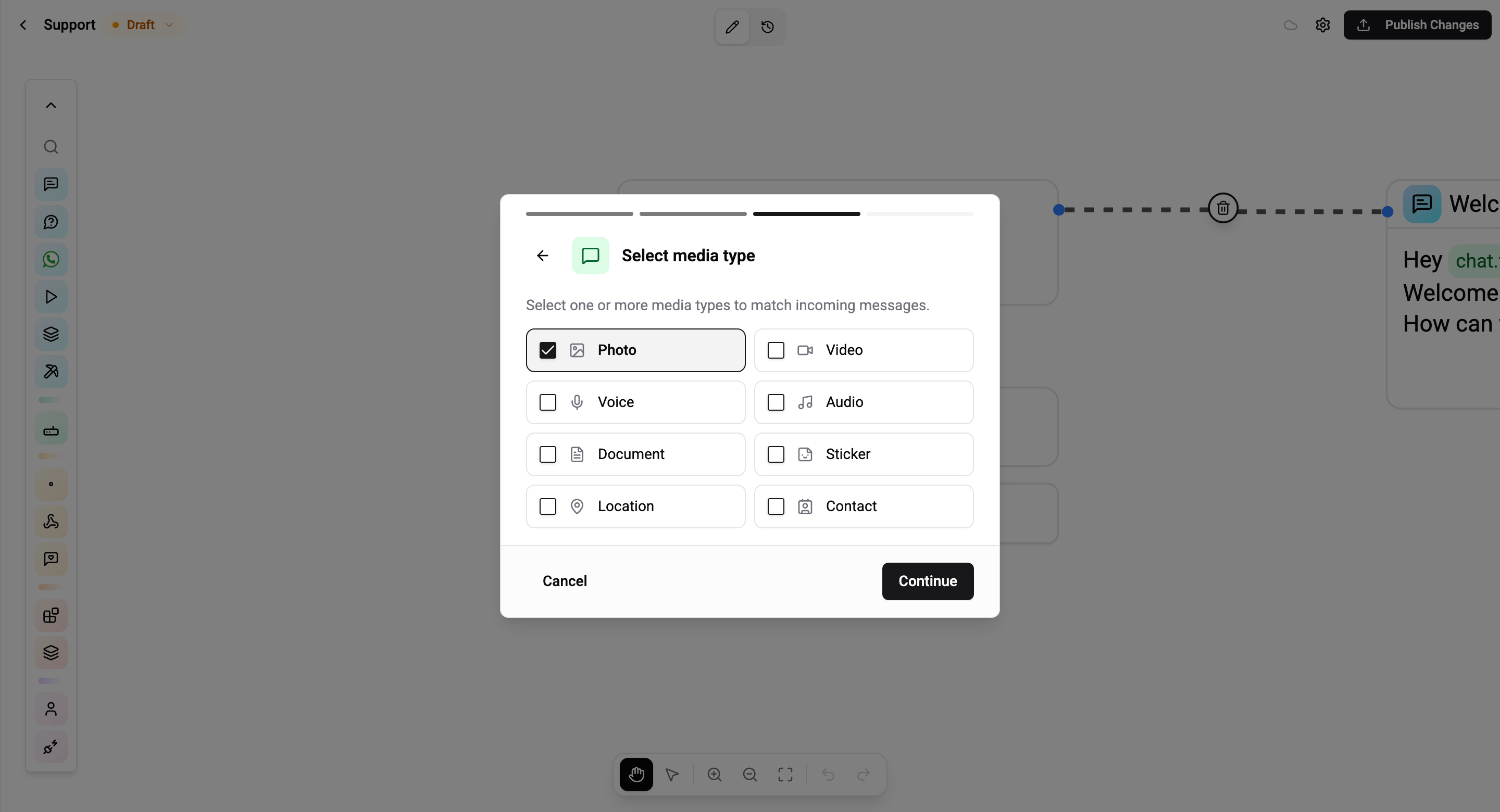 Media type rule editor