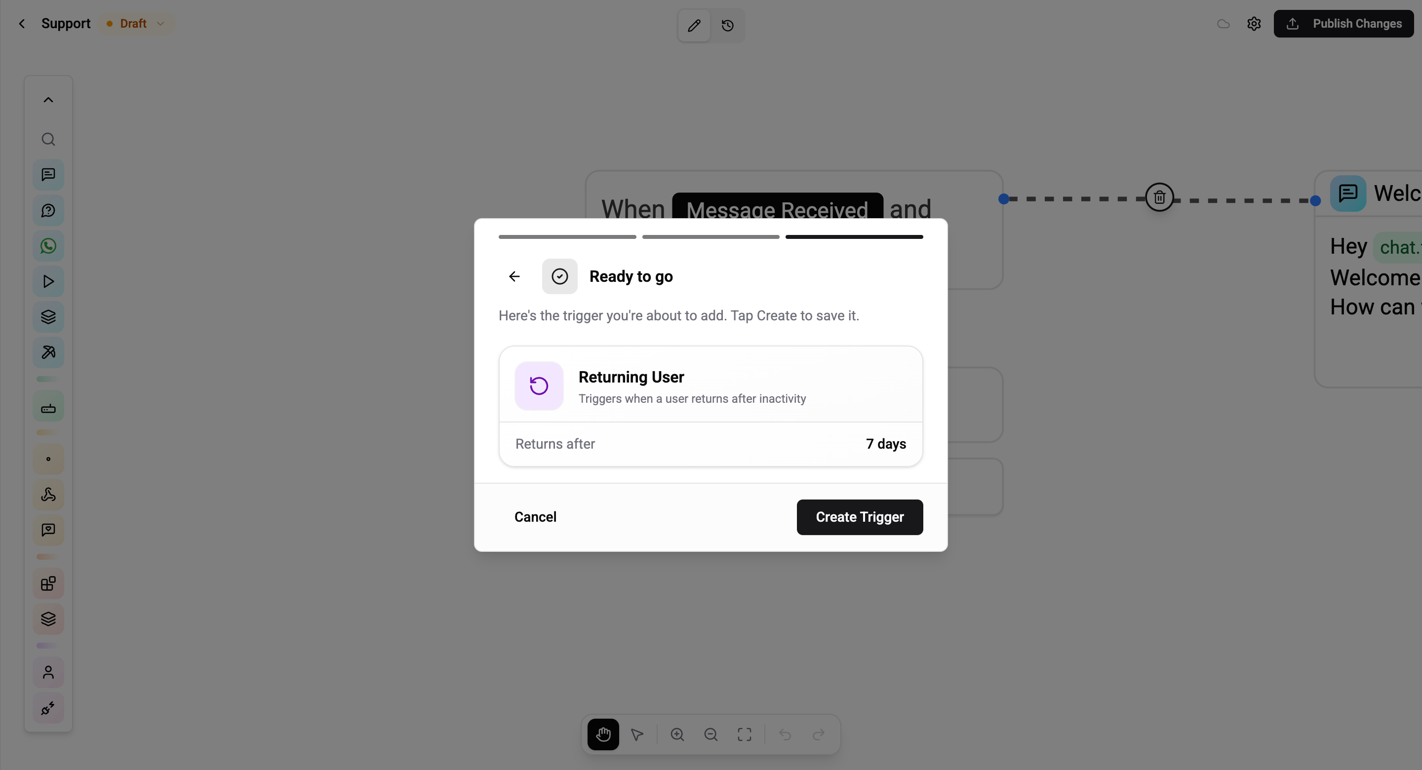 Review the Returning User trigger