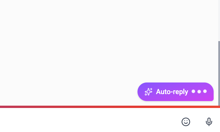 AI is typing bubble in the chat thread