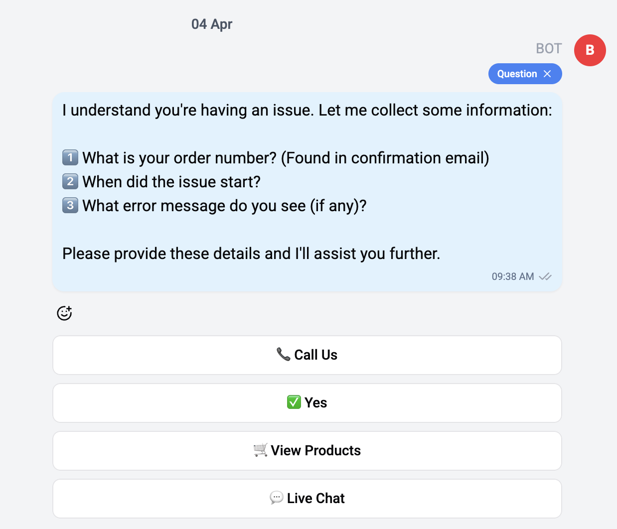 Button message