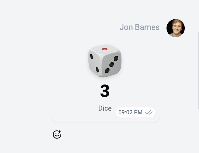 Dice message