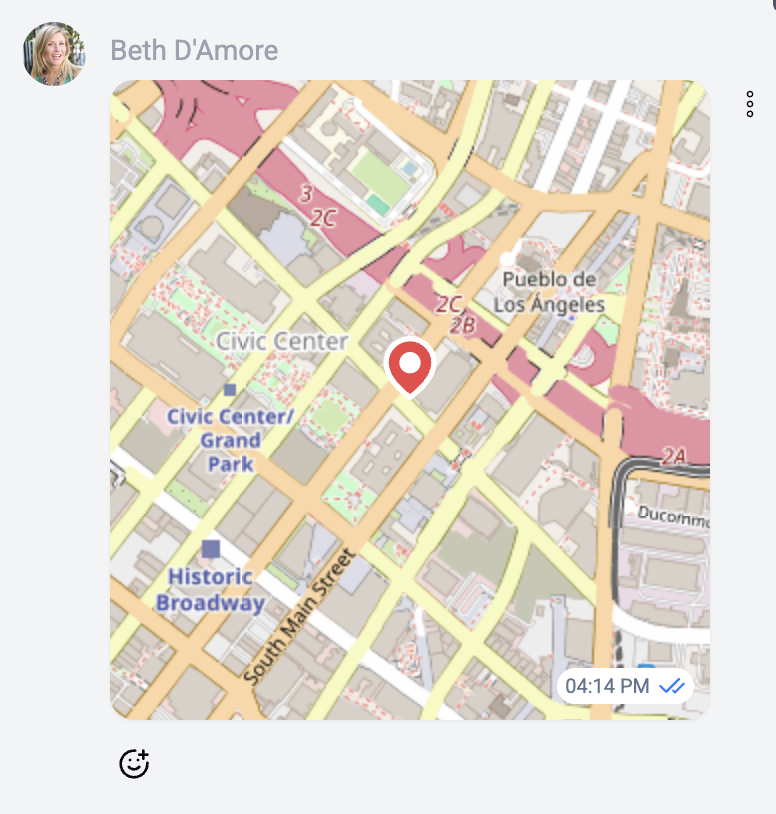 Location message with map