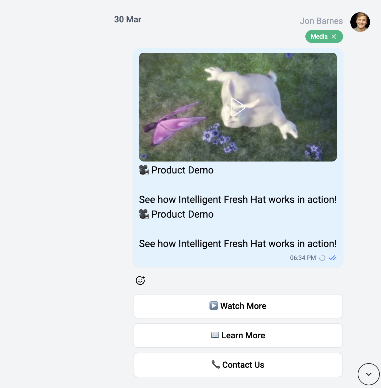 Media button message