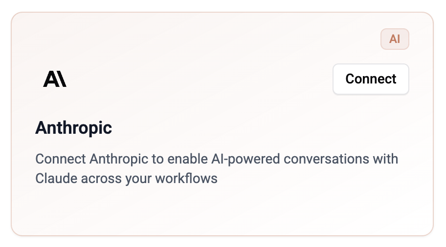 Anthropic integration page