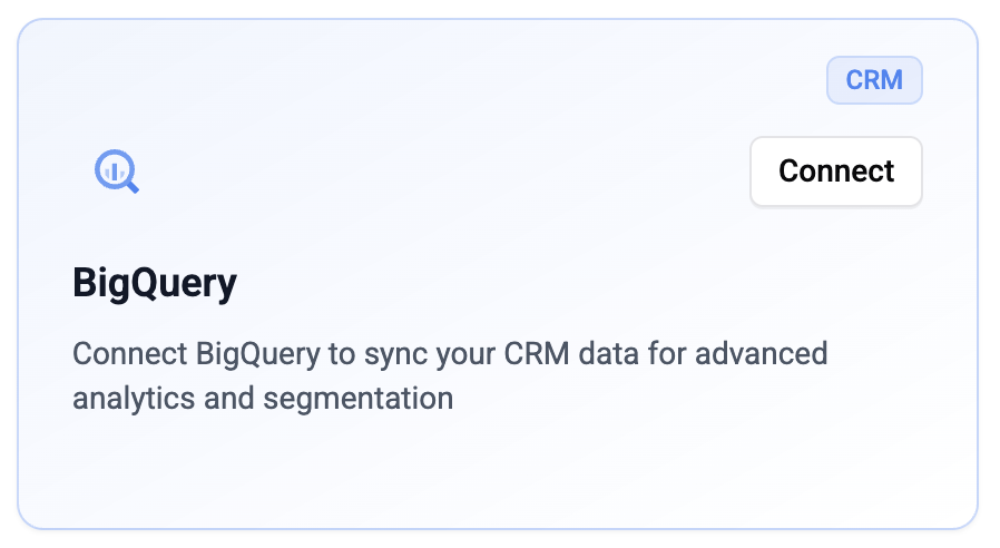 BigQuery credentials connection