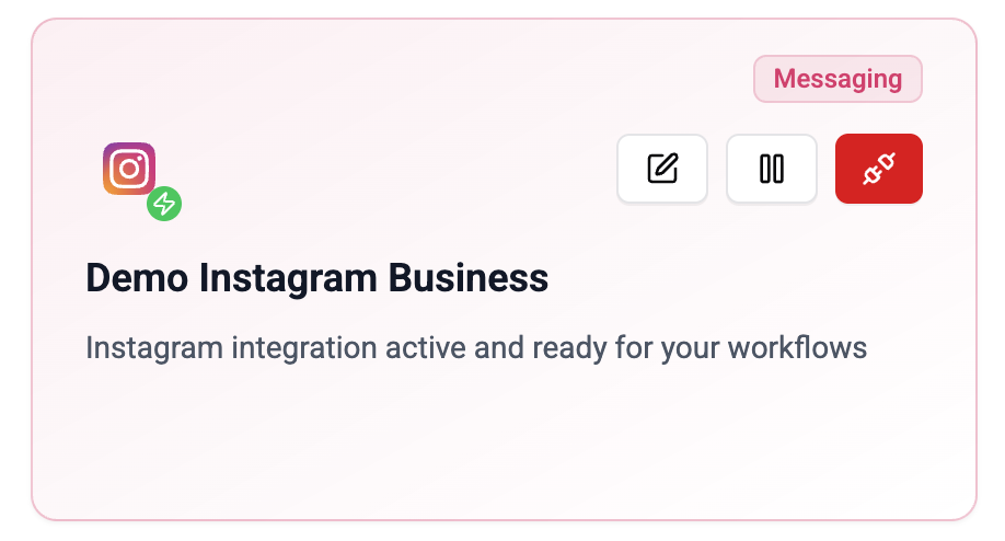 Instagram integration settings