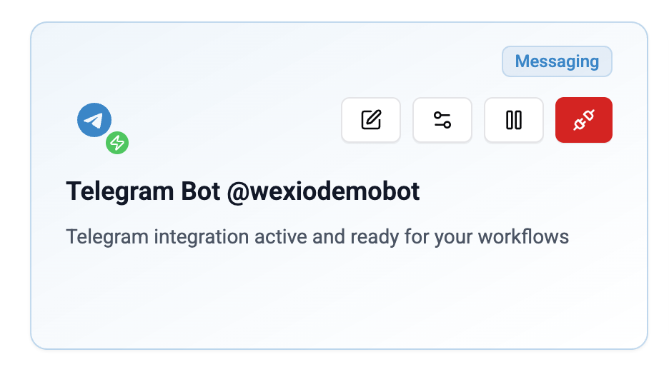 Telegram integration settings