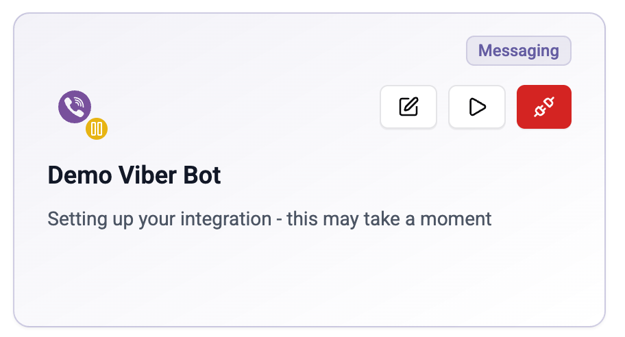 Viber integration settings