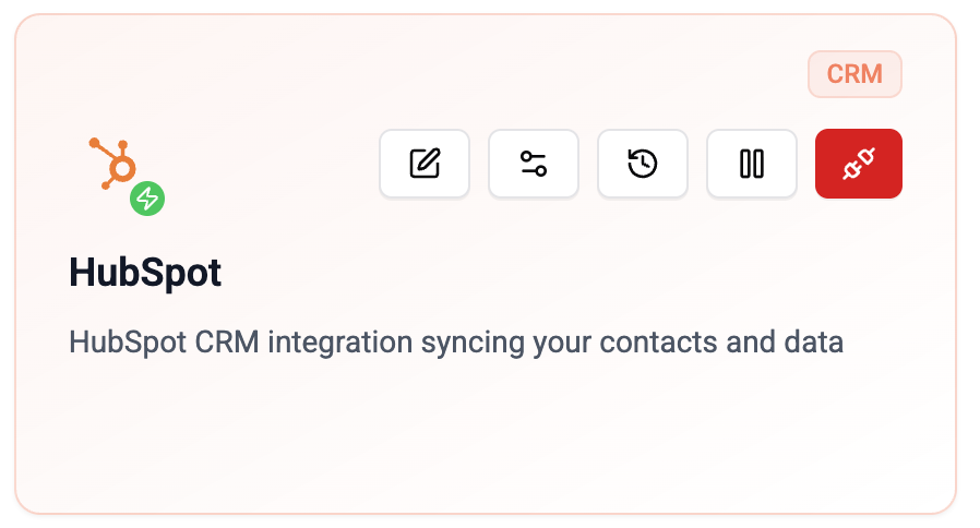 HubSpot OAuth connection flow