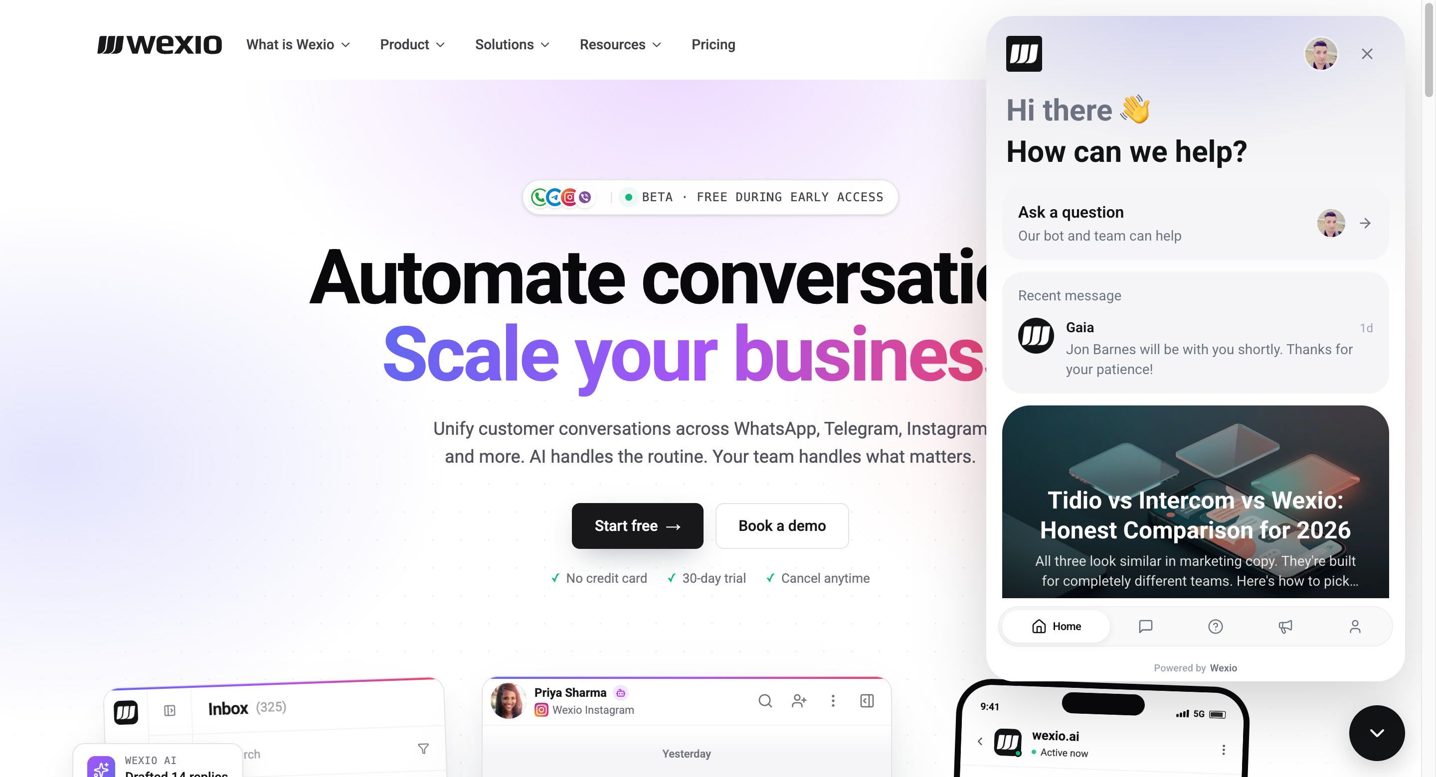 The widget launcher live in the corner of a website