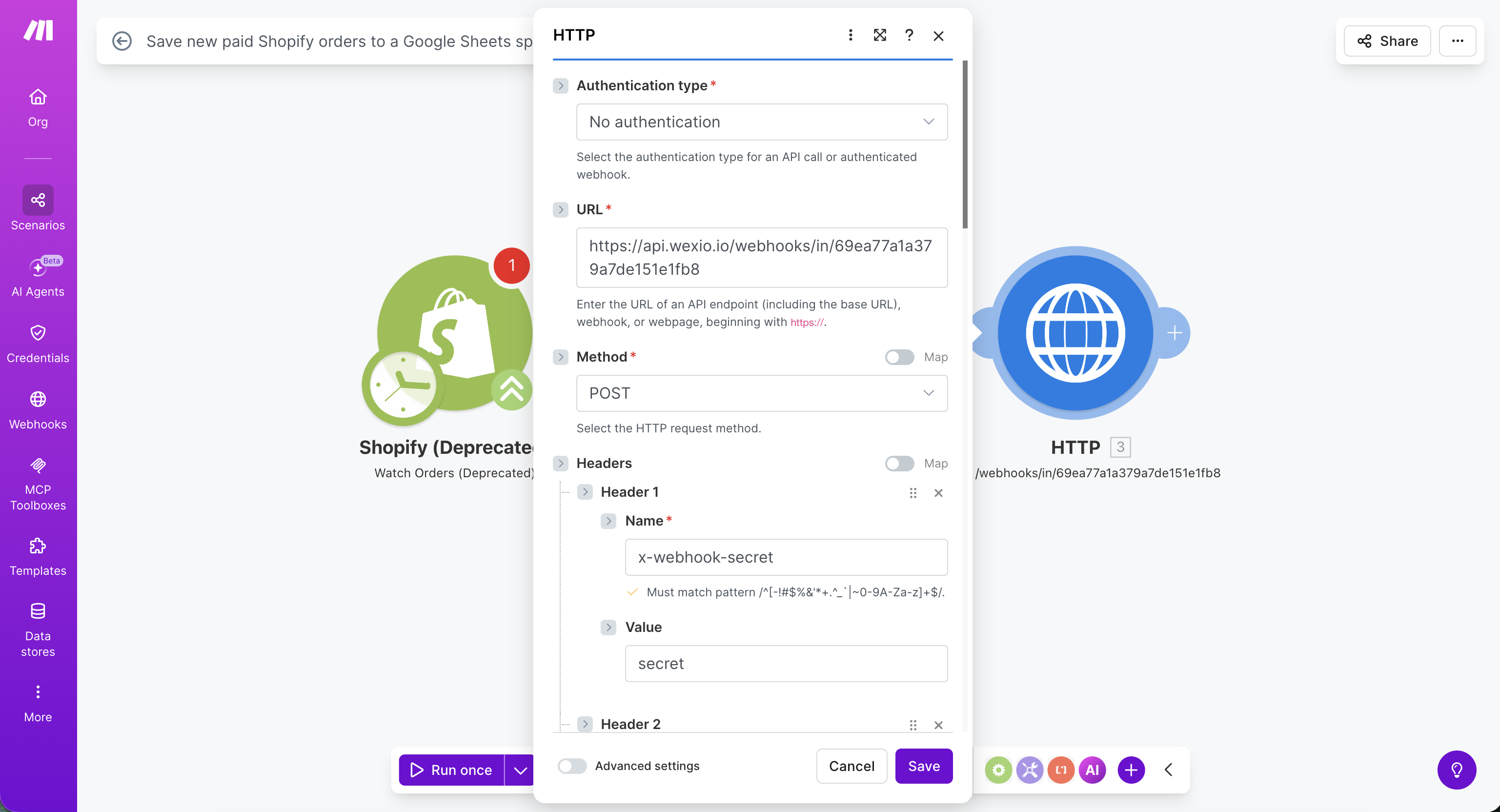Make HTTP module configuration